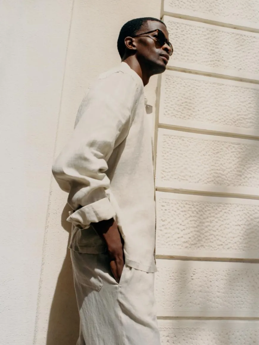 Linen Drawstring Trousers