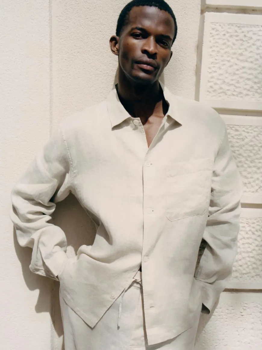 Linen Drawstring Trousers