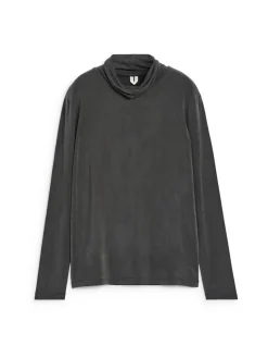 Long-Sleeve Cupro Top