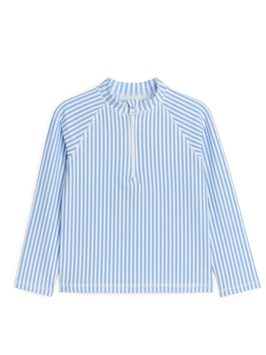 Long-Sleeve UV Seersucker Top