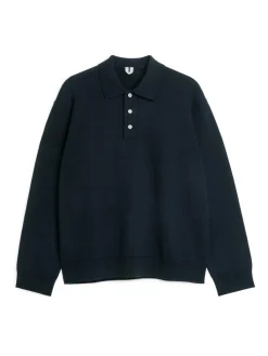 Long-Sleeved Merino Polo Shirt