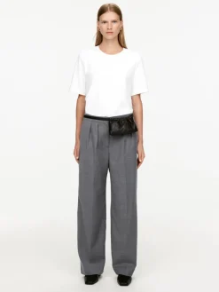 Low-Waist Flannel Trousers