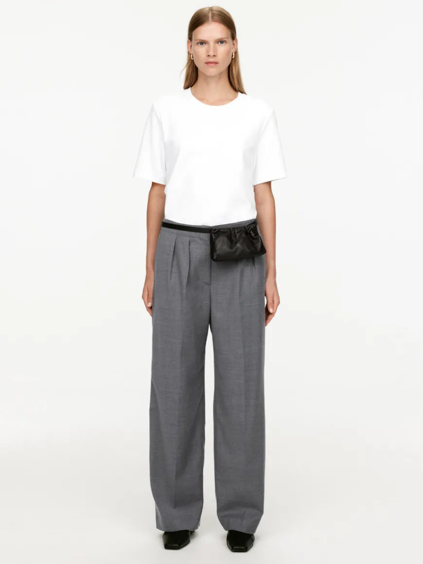 Low-Waist Flannel Trousers