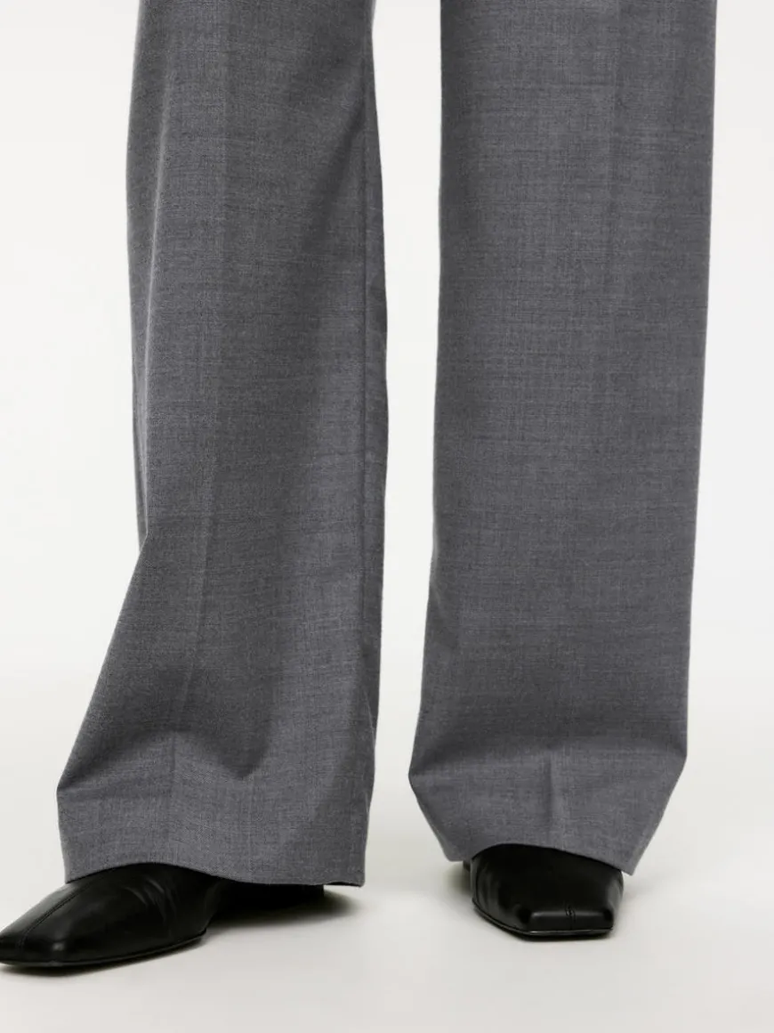 Low-Waist Flannel Trousers