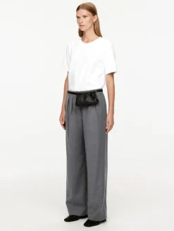 Low-Waist Flannel Trousers