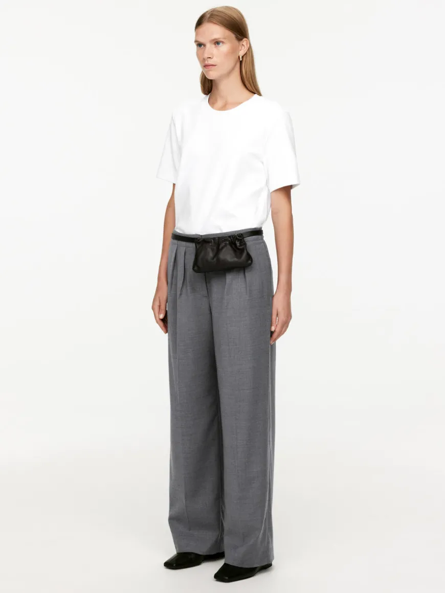 Low-Waist Flannel Trousers