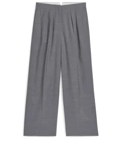 Low-Waist Flannel Trousers