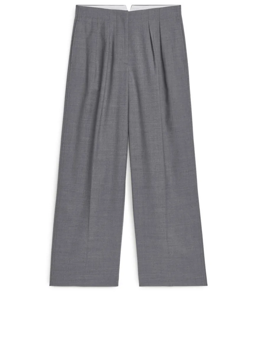 Low-Waist Flannel Trousers