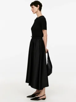 Midi Satin Skirt