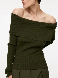 Off-Shoulder Rib Top
