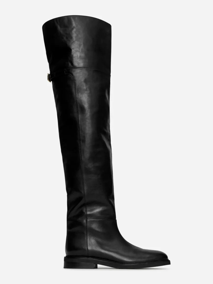 Over-The-Knee Leather Boots