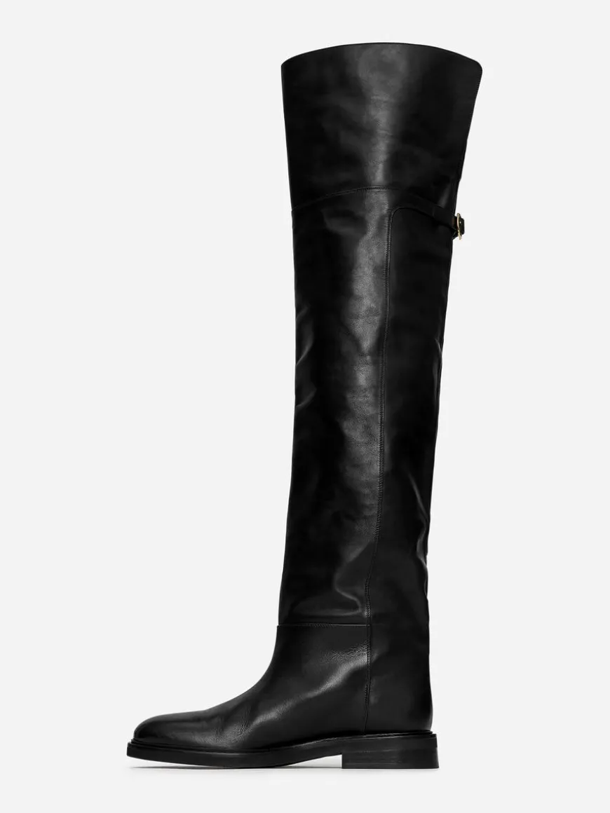 Over-The-Knee Leather Boots