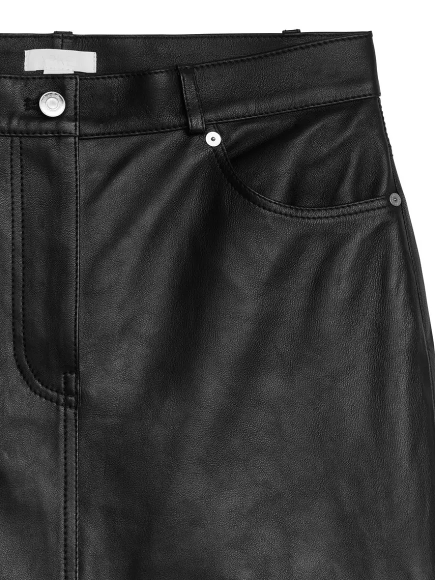 Pencil Leather Skirt