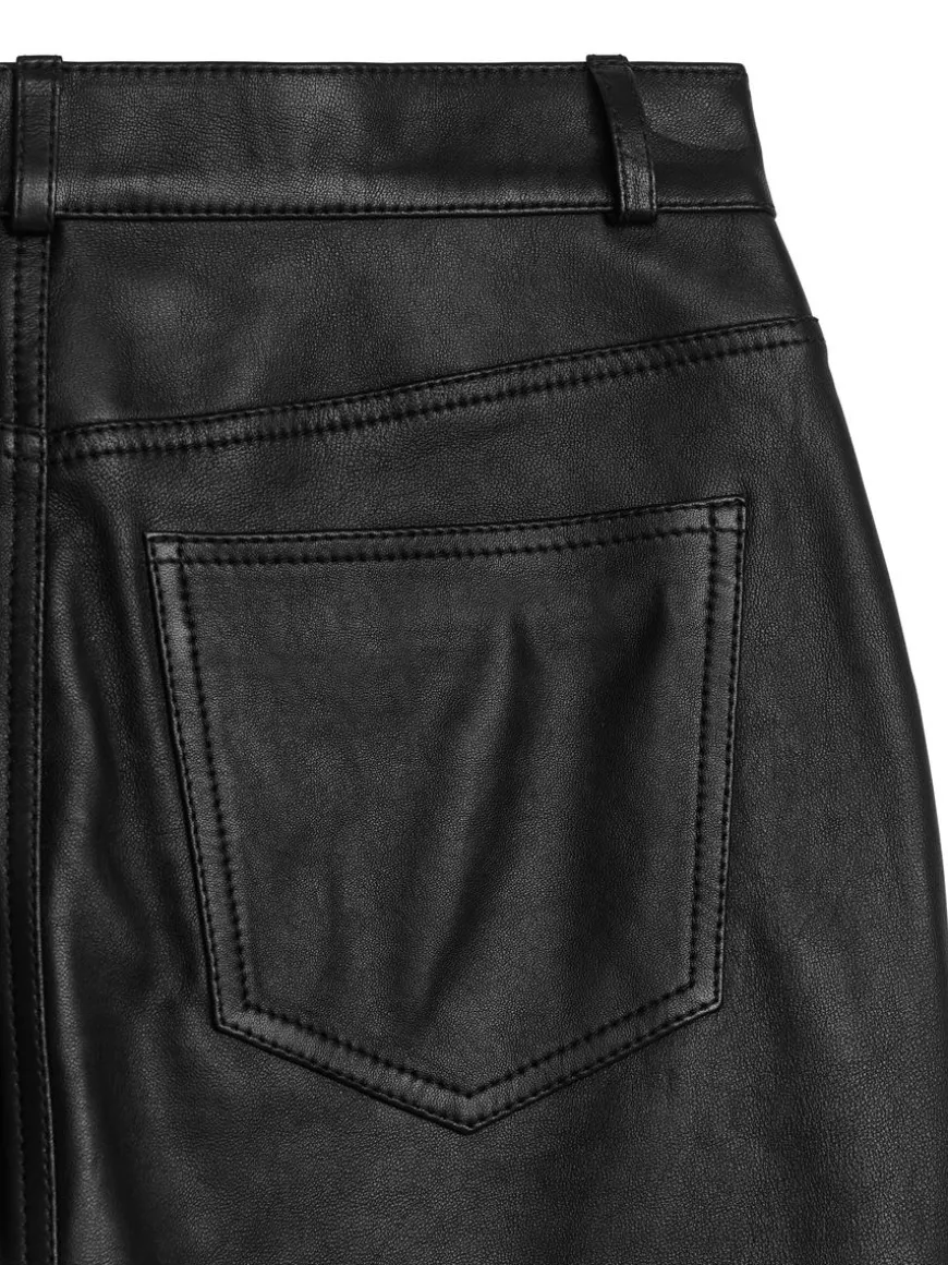 Pencil Leather Skirt