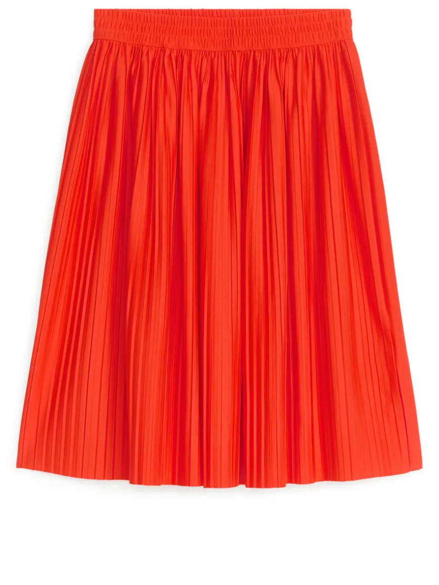 Pleated Midi Skirt