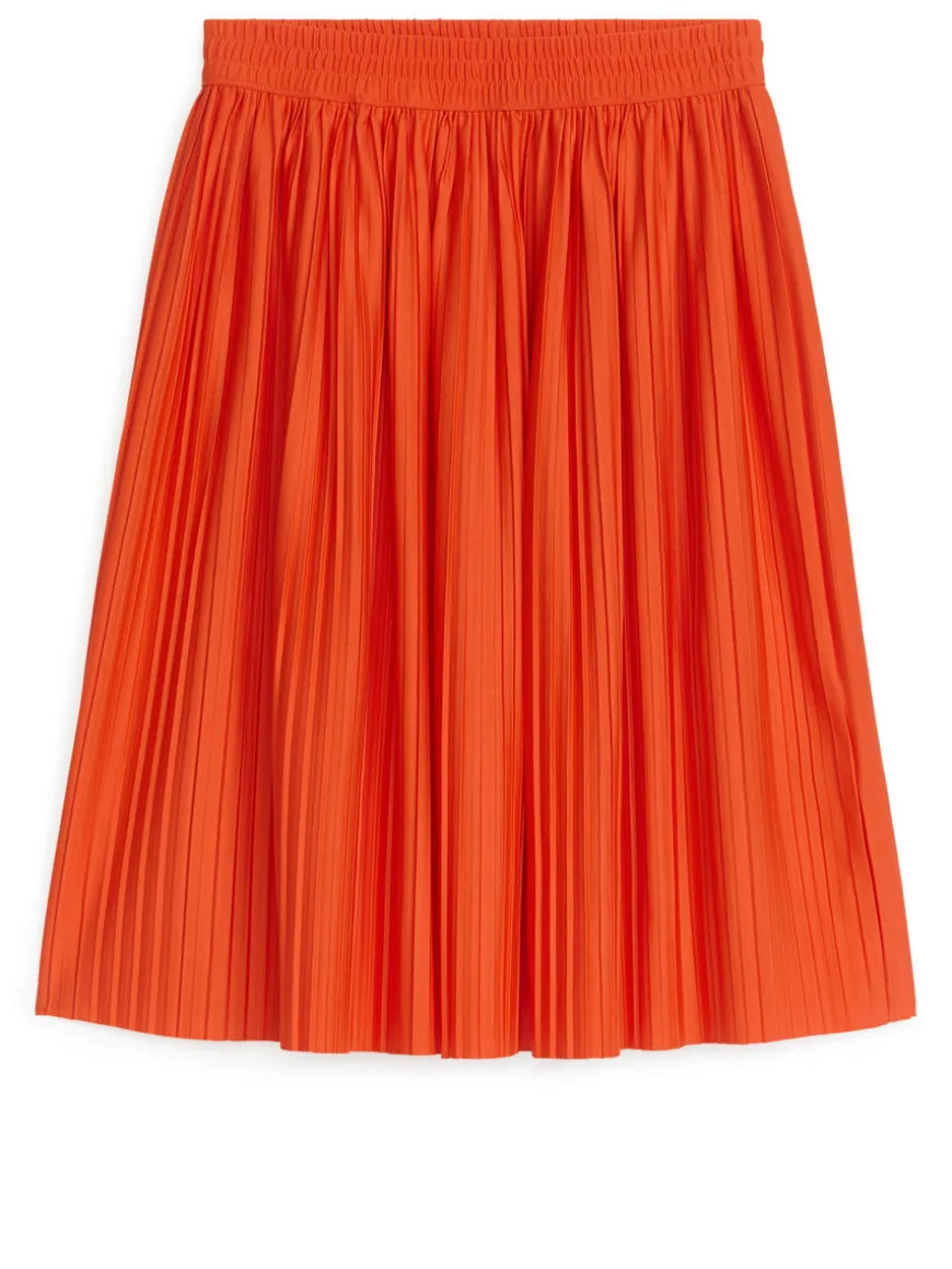 Pleated Midi Skirt