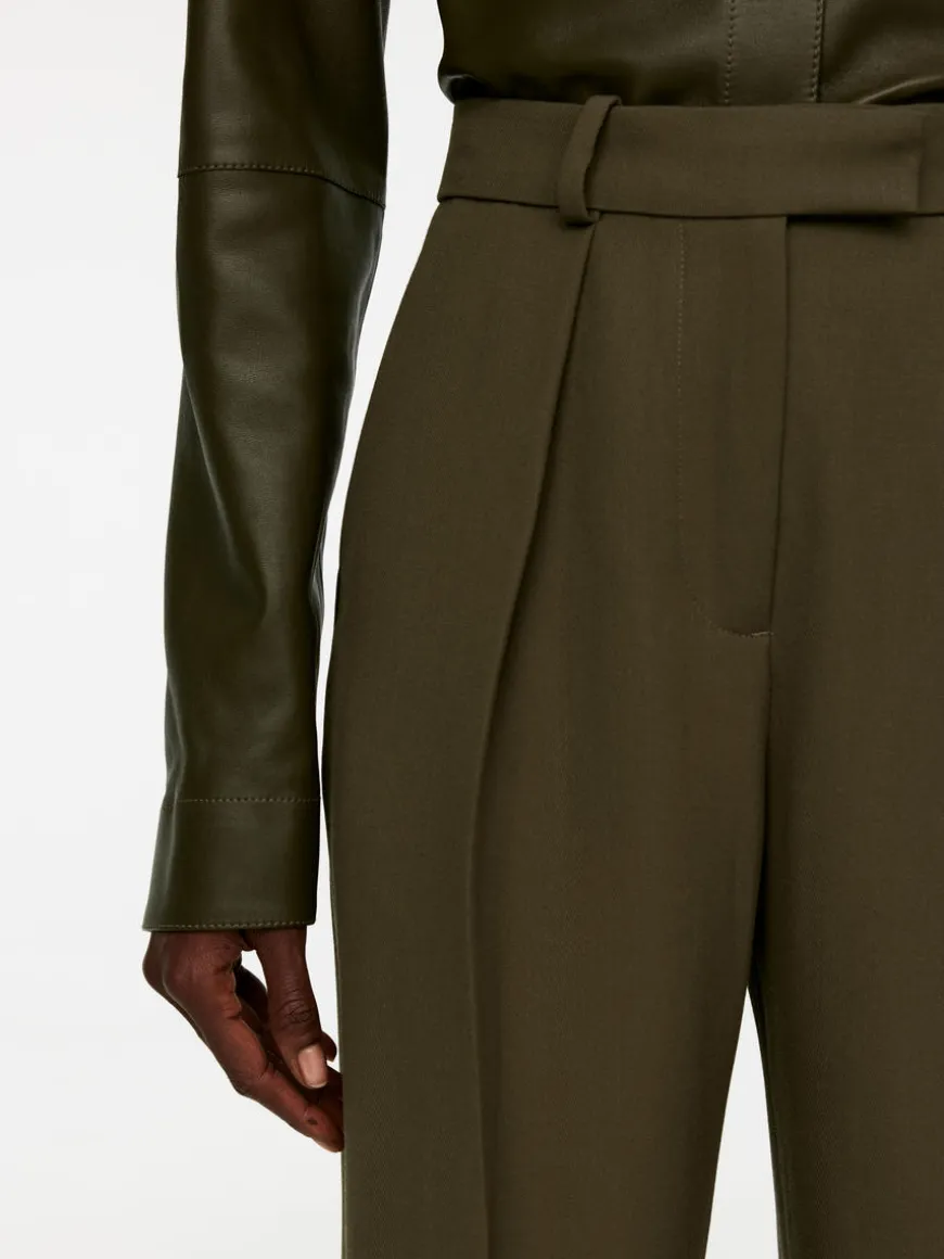 Pleated Twill Trousers
