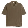 Pointelle-Knit Polo Shirt