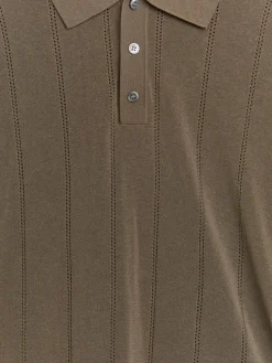 Pointelle-Knit Polo Shirt