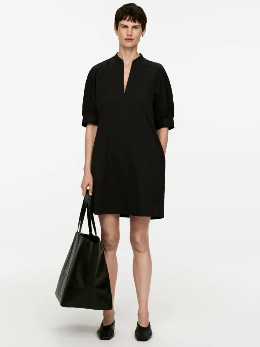 Puff-Sleeve Mini Dress