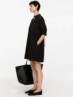 Puff-Sleeve Mini Dress