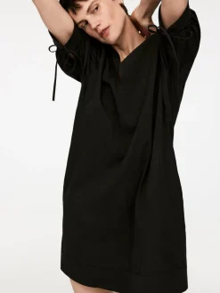 Puff-Sleeve Mini Dress