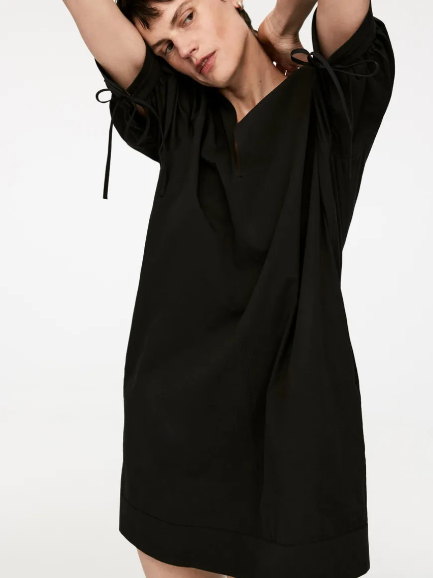 Puff-Sleeve Mini Dress