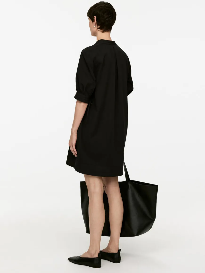 Puff-Sleeve Mini Dress