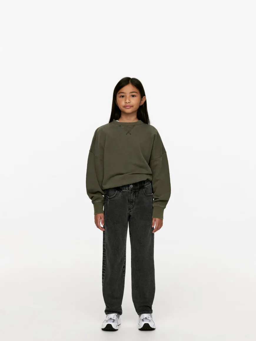 Pull-On Denim Trousers