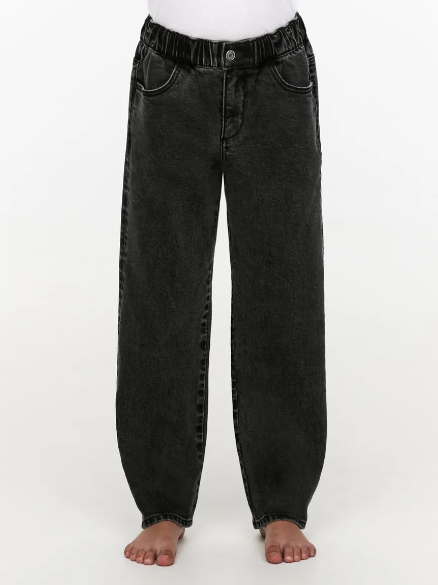Pull-On Denim Trousers