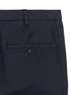 Regular Cropped Cotton-Linen Trousers