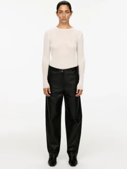 Relaxed Leather Trousers