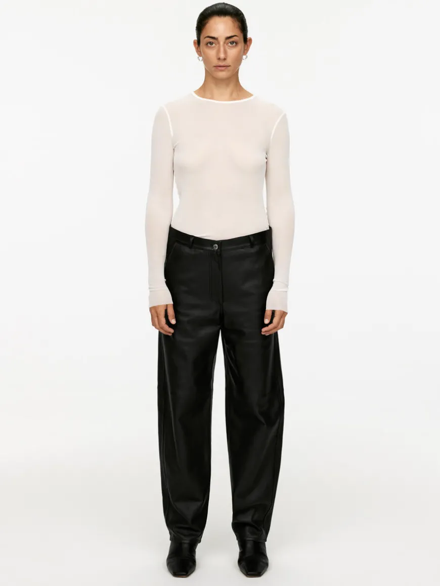 Relaxed Leather Trousers