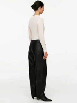 Relaxed Leather Trousers