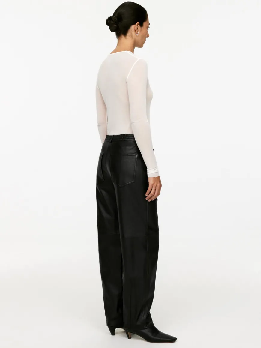 Relaxed Leather Trousers