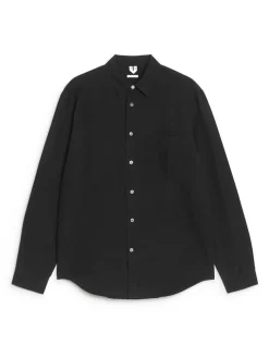 Relaxed Linen-Cotton Shirt