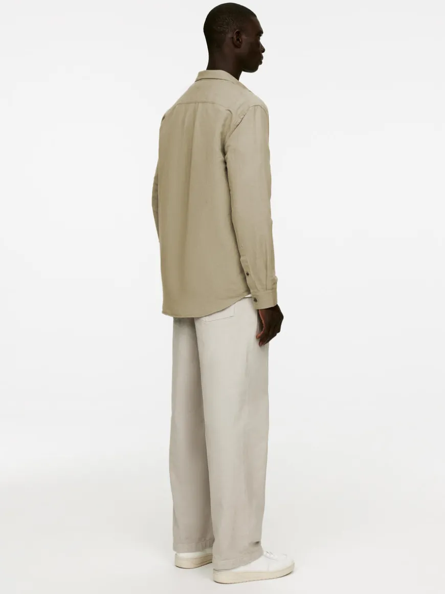 Relaxed Linen-Cotton Shirt