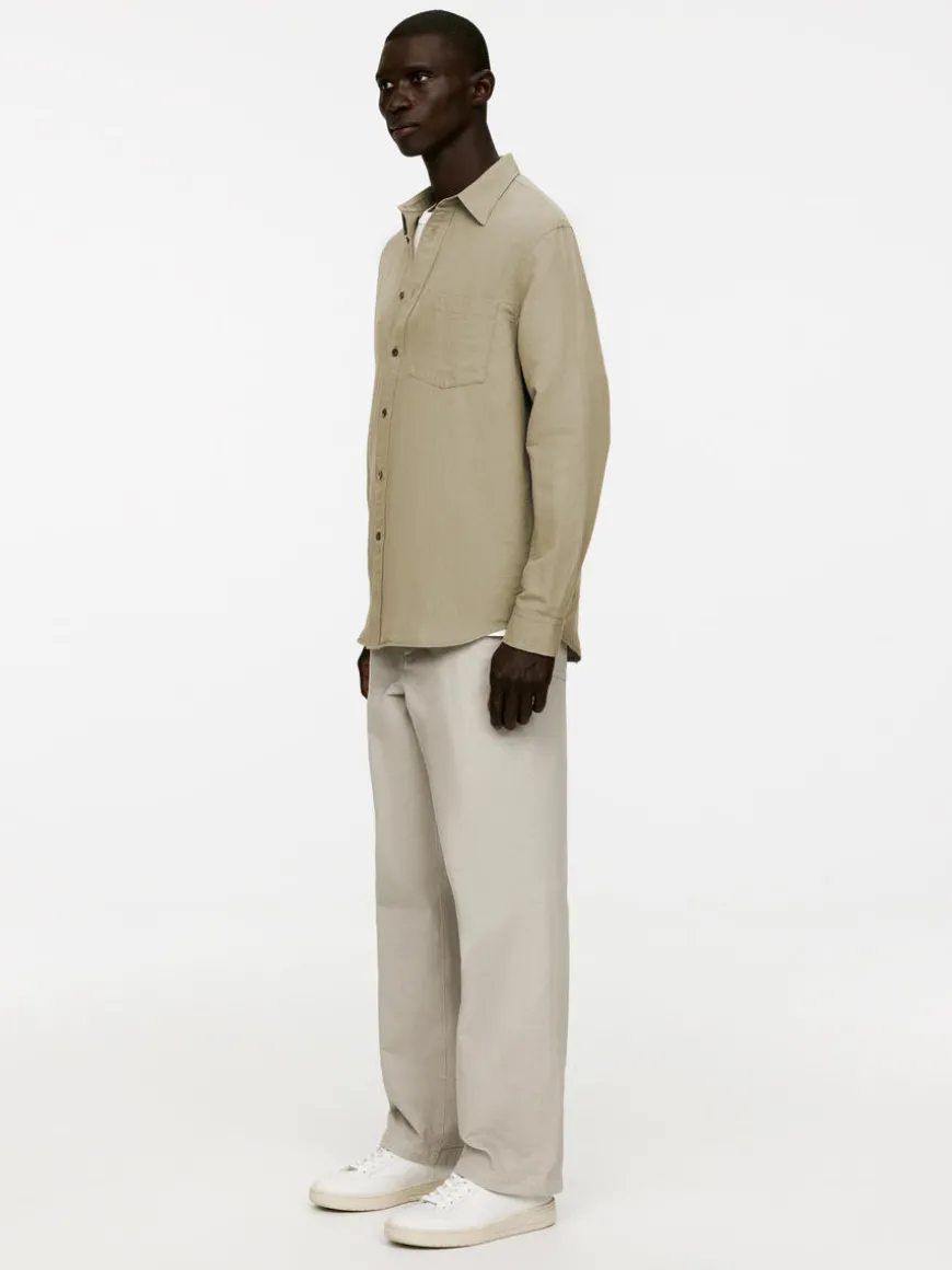 Relaxed Linen-Cotton Shirt