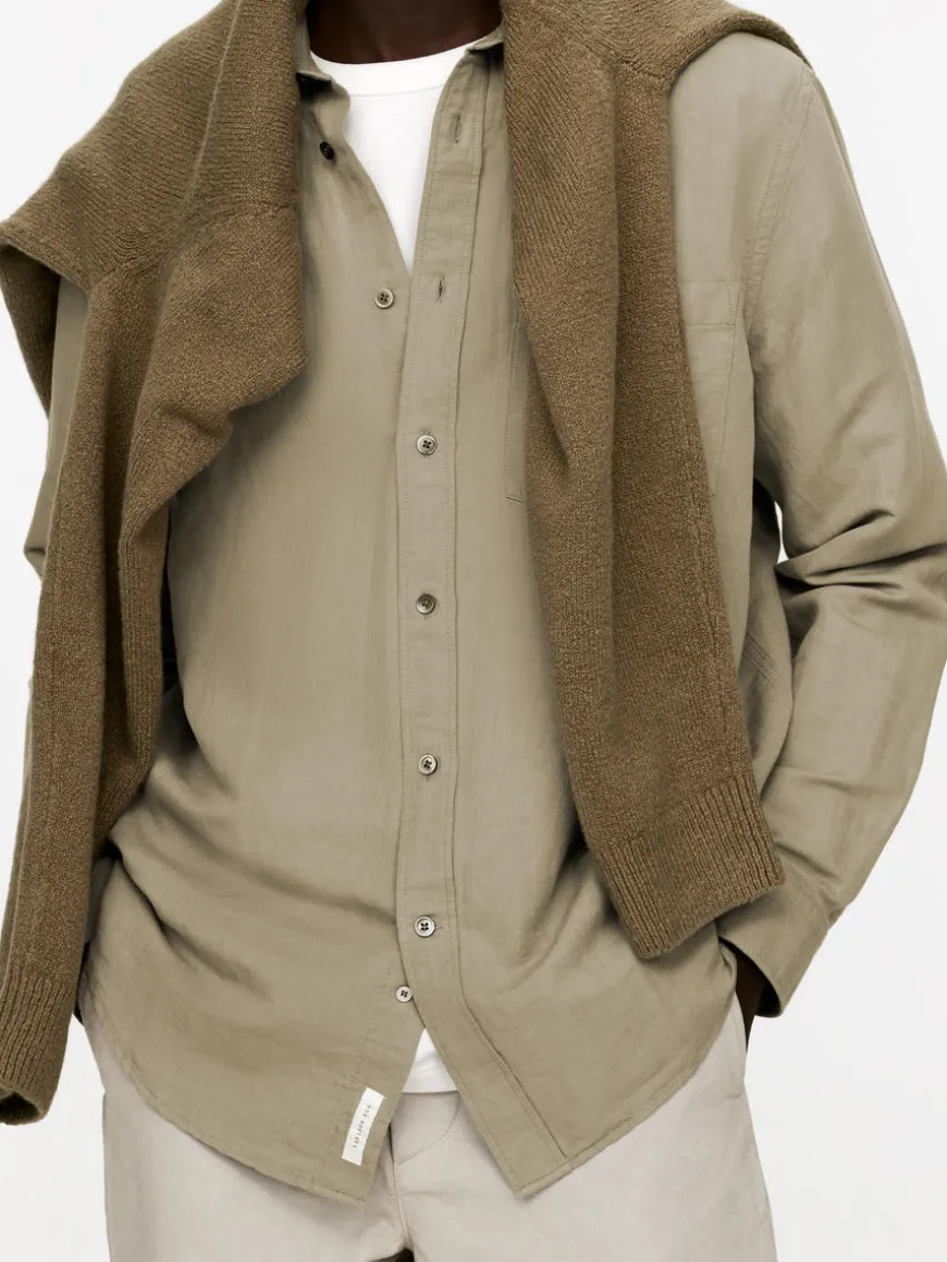 Relaxed Linen-Cotton Shirt