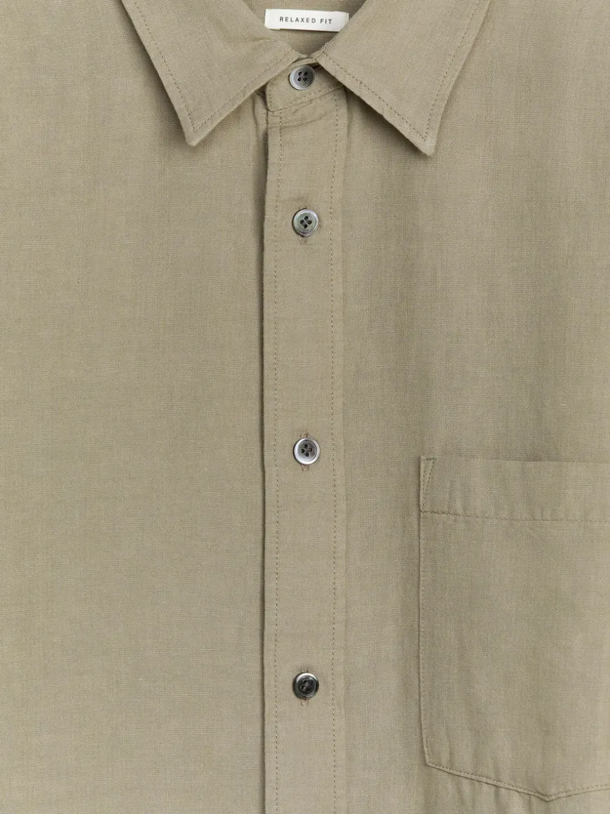 Relaxed Linen-Cotton Shirt
