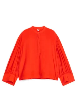 Relaxed Lyocell-Linen Blouse