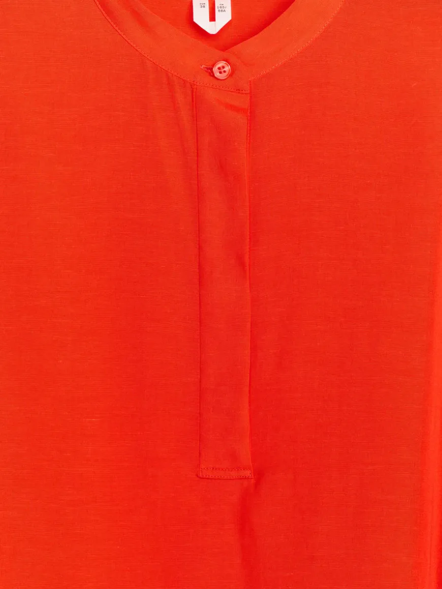 Relaxed Lyocell-Linen Blouse