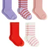 Rib Knit Baby Socks, 5 Pairs