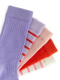 Rib Knit Baby Socks, 5 Pairs