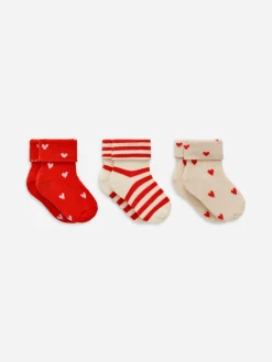 Rib Socks Set Of 3 Pairs