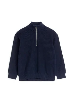 Ribbed Half-Zip Jumper