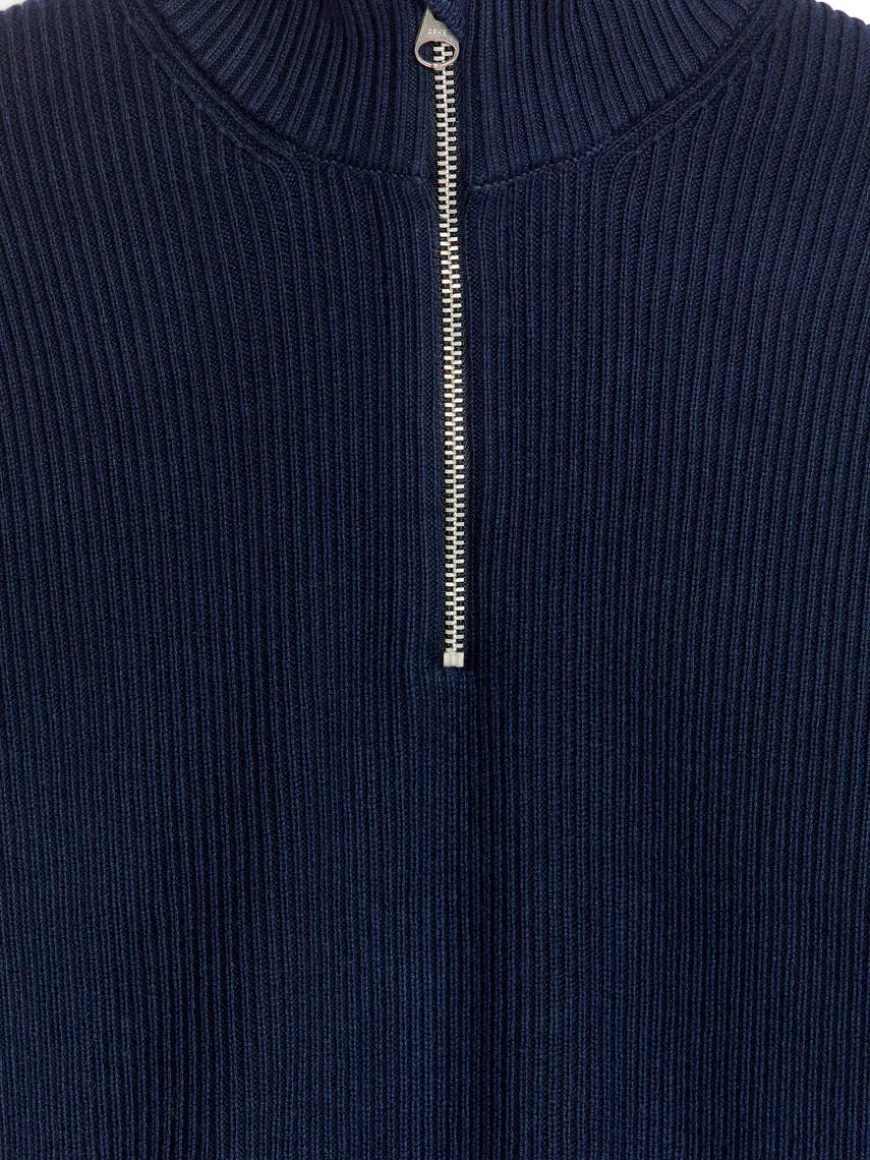Ribbed Half-Zip Jumper