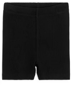 Ribbed Jersey Bicycle Shorts, Set Of 2