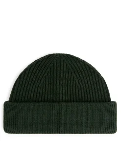 Ribbed Wool Blend Beanie