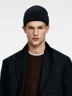 Ribbed Wool Blend Beanie